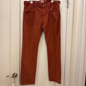Men's J.Crew 484 Corduroy Pants in Rust